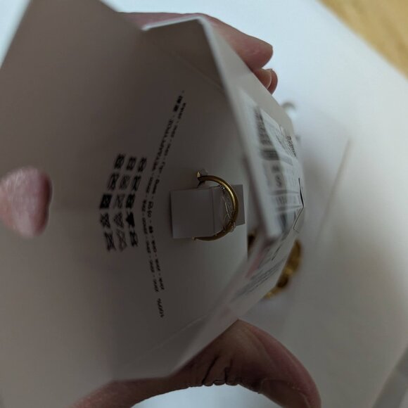 ZARA NEW Flower PETAL DROP EARRINGS AND Ring set GOLDEN - Picture 13 of 13